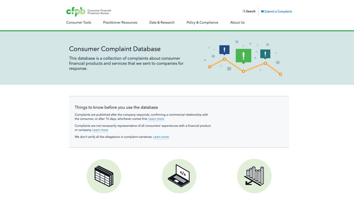 Analysis of the CFPB Consumer Complaints Database